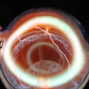 Niobium (Nb) glowing plasma discharge, photo 2 of 8