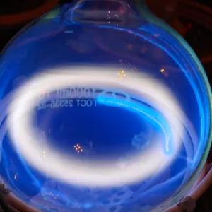 Iodine (I) glowing plasma discharge, photo 2 of 7