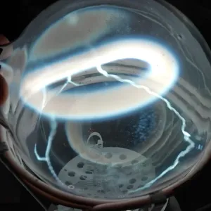 Lutetium (Lu) glowing plasma discharge, photo 1 of 5