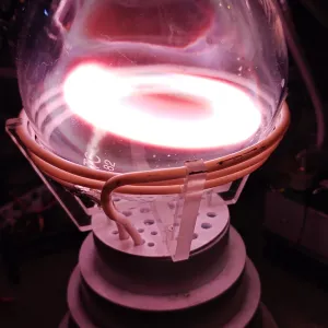Scandium (Sc) glowing plasma discharge, photo 2 of 12