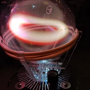 Scandium (Sc) glowing plasma discharge, photo 4 of 12