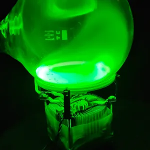 Thallium (Tl) glowing plasma discharge, photo 1 of 8