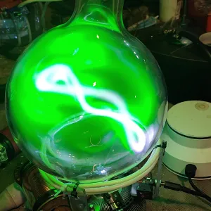 Ytterbium (Yb) glowing plasma discharge, photo 2 of 19