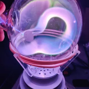 Barium (Ba) glowing plasma discharge, photo 2 of 8