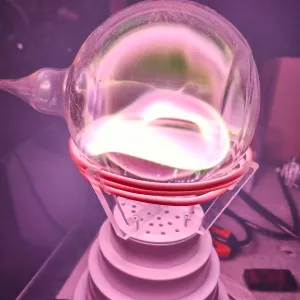 Barium (Ba) glowing plasma discharge, photo 5 of 8