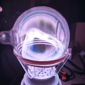 Barium (Ba) glowing plasma discharge, photo 6 of 8