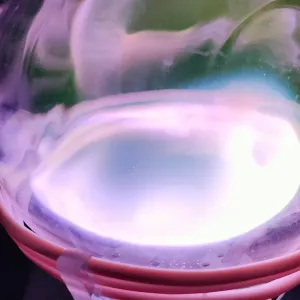 Barium (Ba) glowing plasma discharge, photo 8 of 8