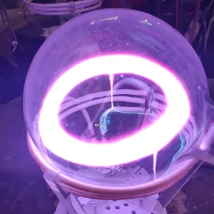 Yttrium (Y) glowing plasma discharge, photo 2 of 6