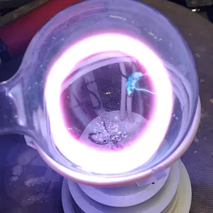 Yttrium (Y) glowing plasma discharge, photo 4 of 6