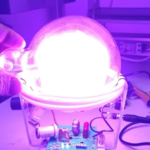 Strontium (Sr) glowing plasma discharge, photo 4 of 11