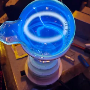 Iodine (I) glowing plasma discharge, photo 7 of 7
