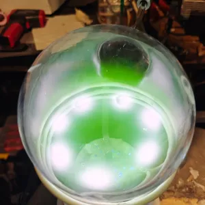 Fluorine (F) glowing plasma discharge, photo 1 of 9