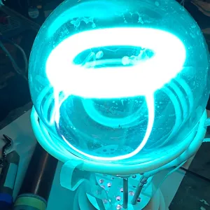 Titanium (Ti) glowing plasma discharge, photo 15 of 24