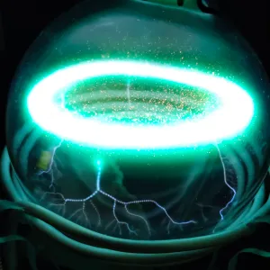 Iron (Fe) glowing plasma discharge, photo 10 of 11