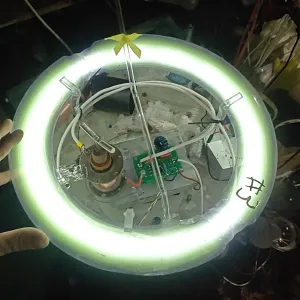 Fluorine (F) glowing plasma discharge, photo 6 of 9