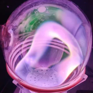Barium (Ba) glowing plasma discharge, photo 1 of 8