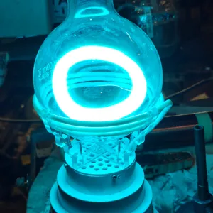 Titanium (Ti) glowing plasma discharge, photo 2 of 24