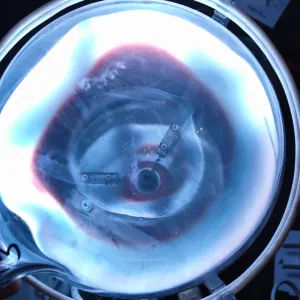 Hafnium (Hf) glowing plasma discharge, photo 5 of 9