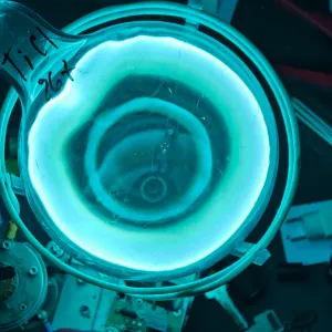 Titanium (Ti) glowing plasma discharge, photo 6 of 24