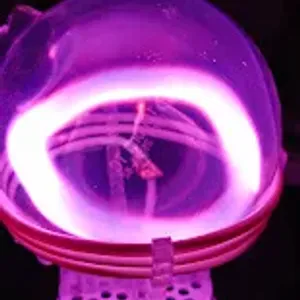 Europium (Eu) glowing plasma discharge, photo 8 of 18