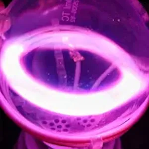 Europium (Eu) glowing plasma discharge, photo 9 of 18