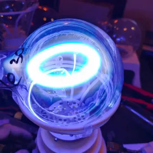 Tin (Sn) glowing plasma discharge, photo 1 of 8