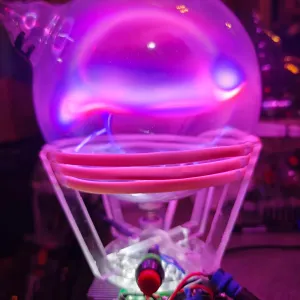Europium (Eu) glowing plasma discharge, photo 13 of 18