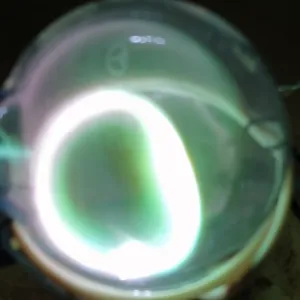Molybdenum (Mo) glowing plasma discharge, photo 1 of 4