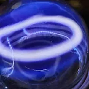 Cobalt (Co) glowing plasma discharge, photo 2 of 11