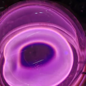 Europium (Eu) glowing plasma discharge, photo 14 of 18