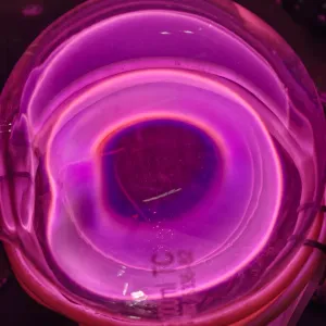 Europium (Eu) glowing plasma discharge, photo 17 of 18