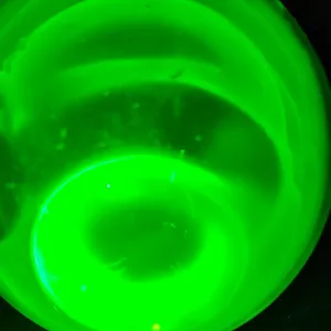 Thallium (Tl) glowing plasma discharge, photo 2 of 8