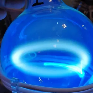 Iodine (I) glowing plasma discharge, photo 5 of 7