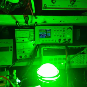 Thallium (Tl) glowing plasma discharge, photo 7 of 8