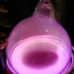 Rubidium (Rb) glowing plasma discharge, photo 2 of 17