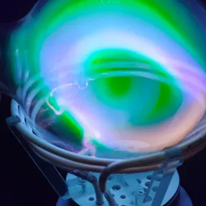 Manganese (Mn) glowing plasma discharge, photo 6 of 10