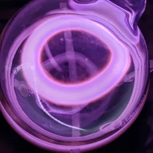 Zirconium (Zr) glowing plasma discharge, photo 1 of 16