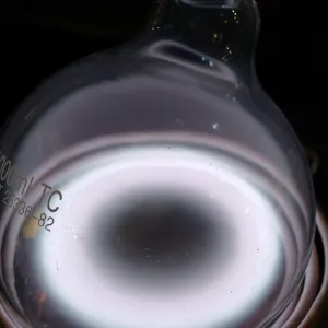 Oxygen (O) glowing plasma discharge, photo 3 of 9