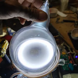 Oxygen (O) glowing plasma discharge, photo 9 of 9